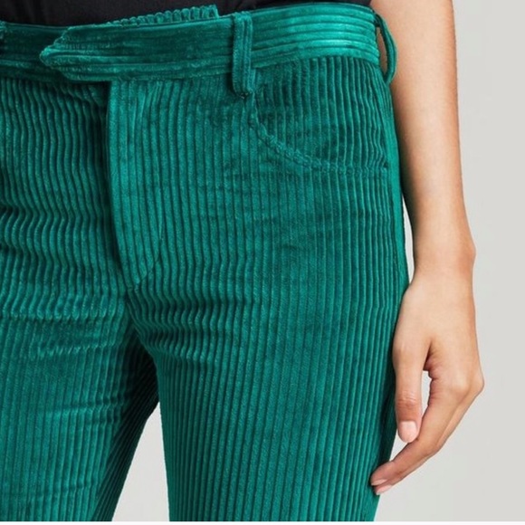 ISABEL MARANT Moreo Cord Trousers Pants Green US 10 FR 42 Corduroy Cropped - Picture 5 of 11